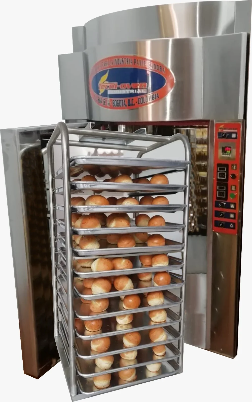 Horno rotatorio industrial de 12 latas para panadería