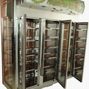 Vitrina vertical refrigerada de 2 metros para panadería